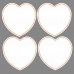 Heart Shaped Cork Coasters (4Pcs)